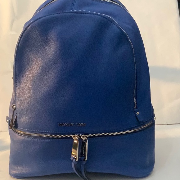 Michael Kors-EUC-Rhea pebbled leather backpack Approx. 14”x12.5”5”-Retail 358 - Picture 2 of 9